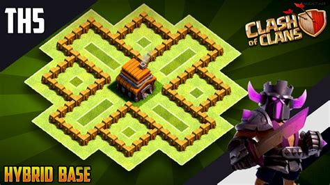 town hall 5 base layout defense